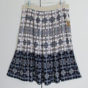 Vintage America Blues Elastic Waist Midi Skirt M/L